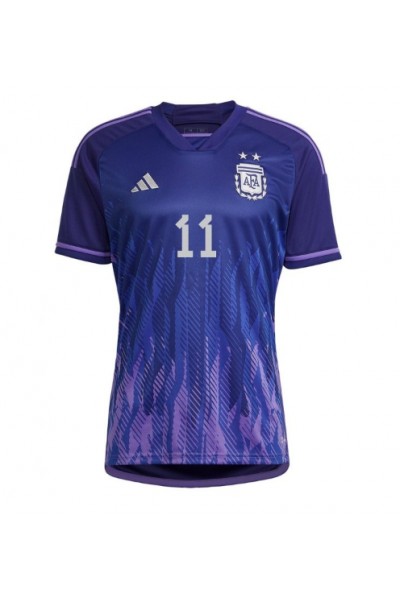 Fotbalové Dres Argentina Angel Di Maria #11 Venkovní Oblečení MS 2022 Krátký Rukáv